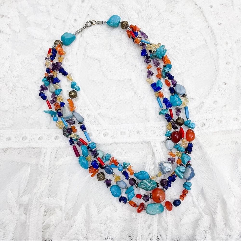 Multi Beaded Turquoise Southwest Necklace